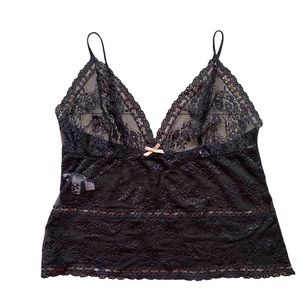Y2K Black Lace Cami - Oscar de la Renta
